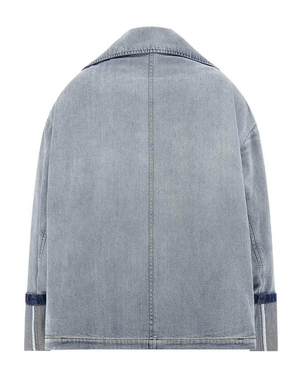 MM6 by Maison Margiela Blue Double-Breasted Jacket
