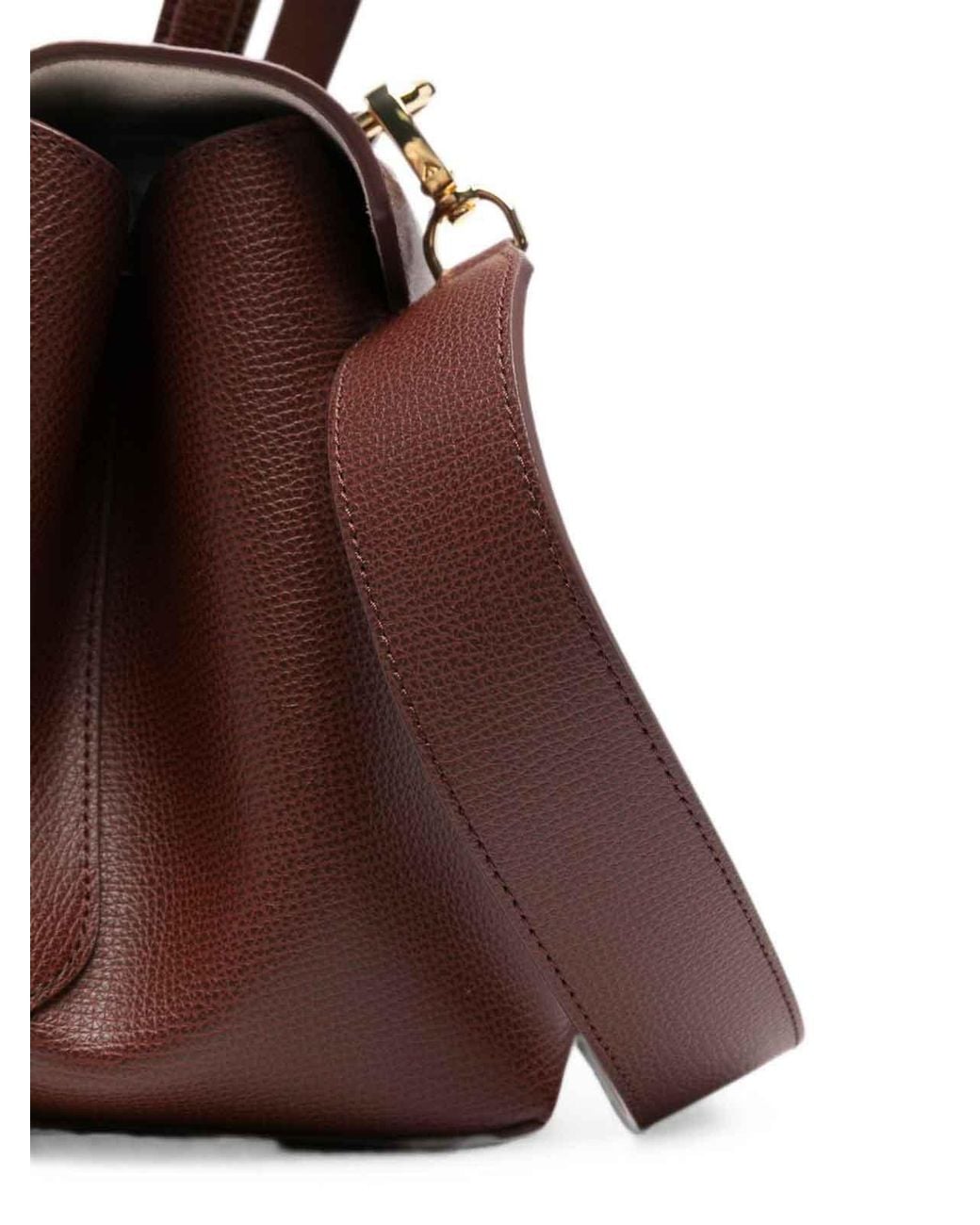 Emporio Armani Purple Medium Leather Handbag