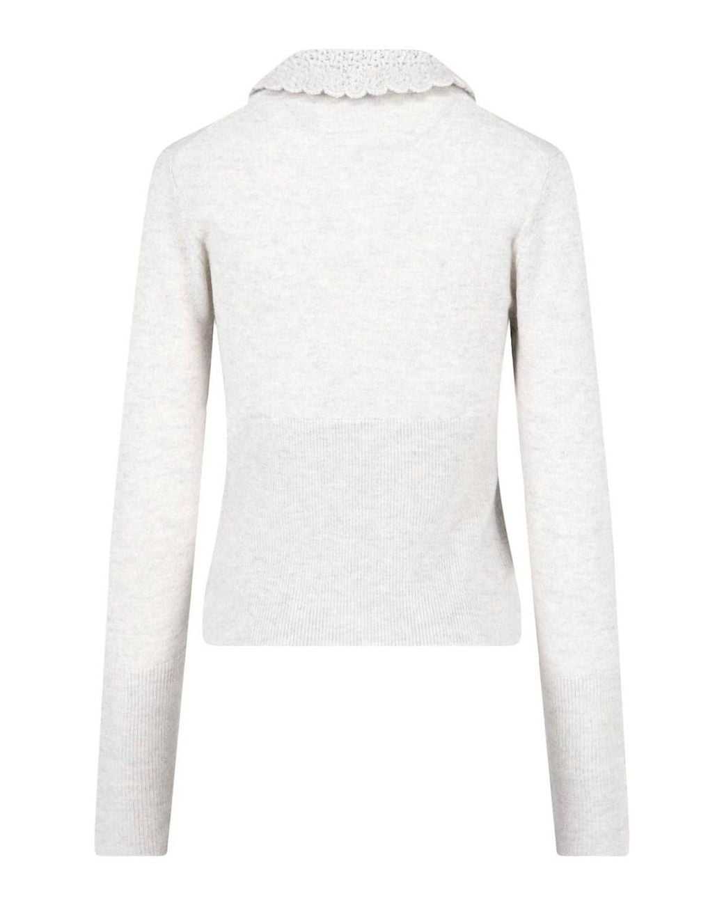 Chloé White Wool Cardigan