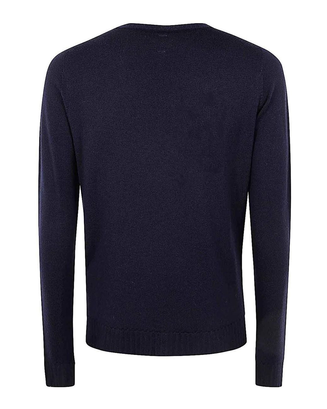 MD75 Blue Round Neck Merinos Sweater for men