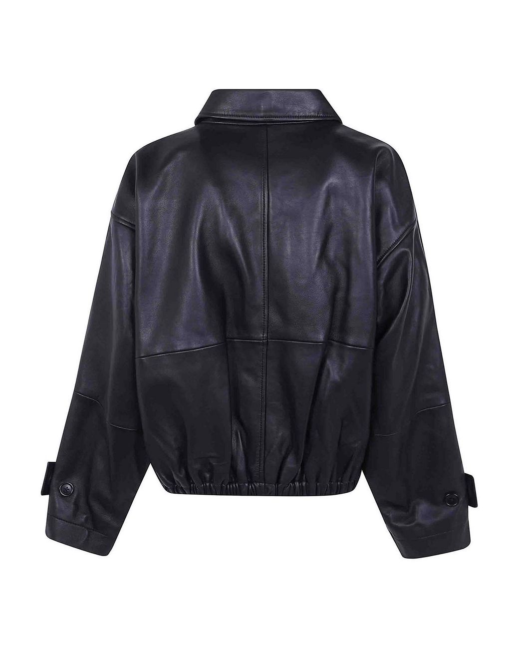 Rohe Blue Leather Blouson Jacket