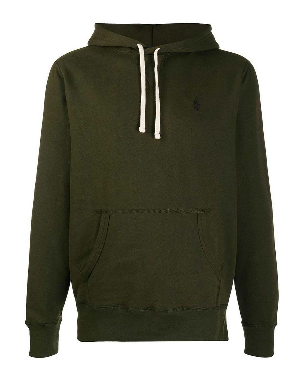 Polo Ralph Lauren Green Dark Hoodie With Kangaroo Pocket for men