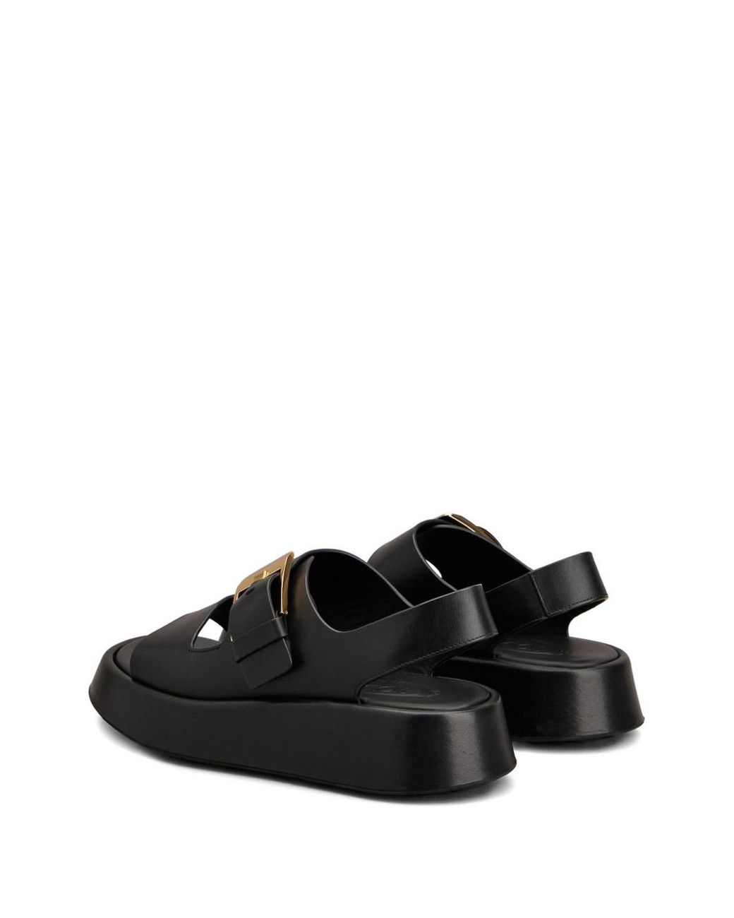 Tod's Black Platform Sandals With Leather