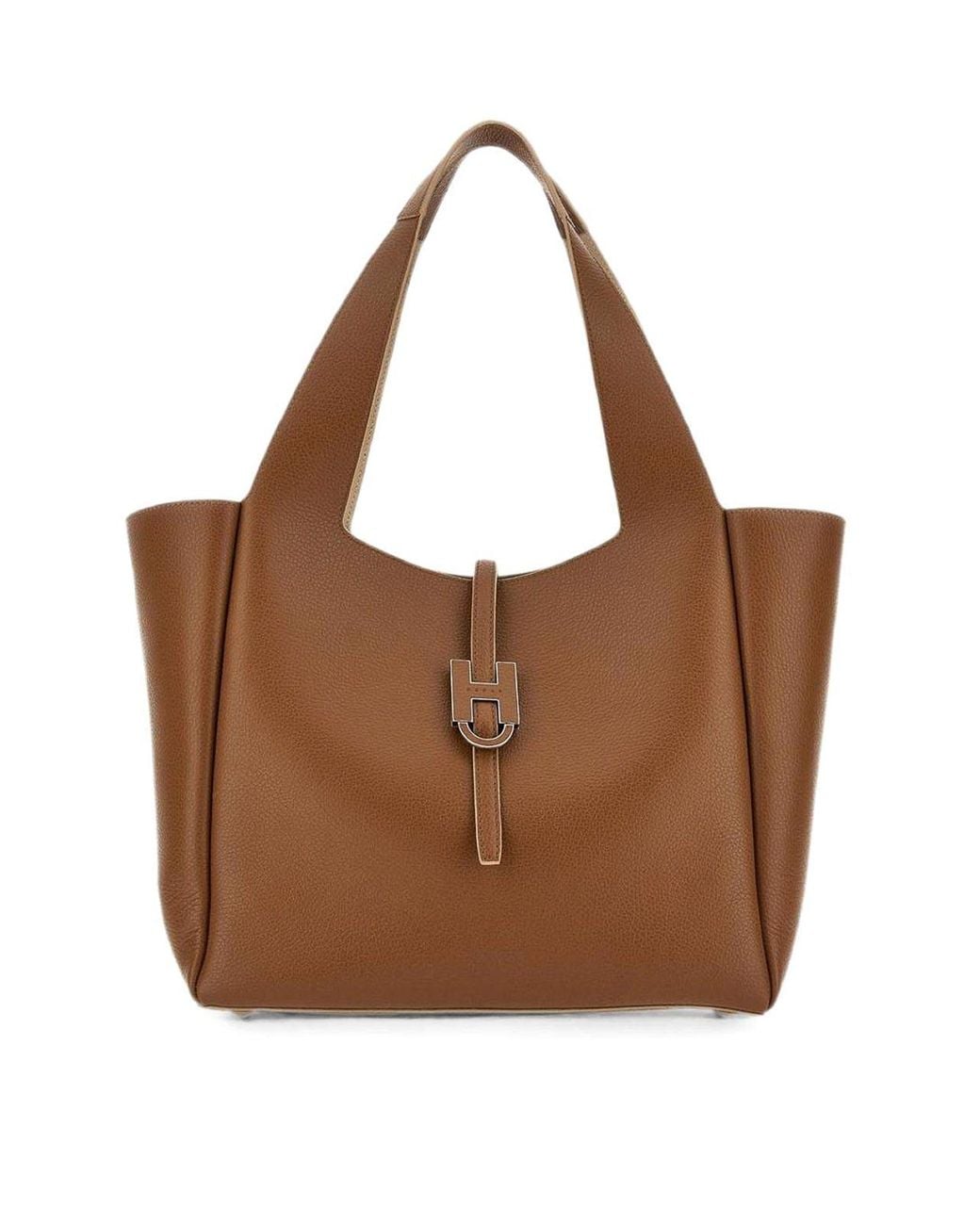 Hogan Brown Trend Leather Tote