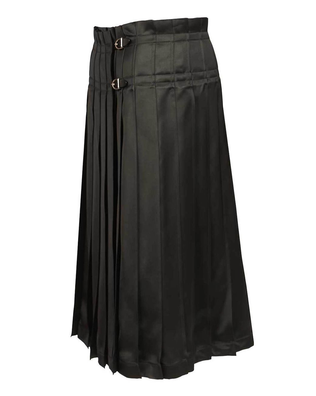 DURAZZI MILANO Black Pleated Skirt