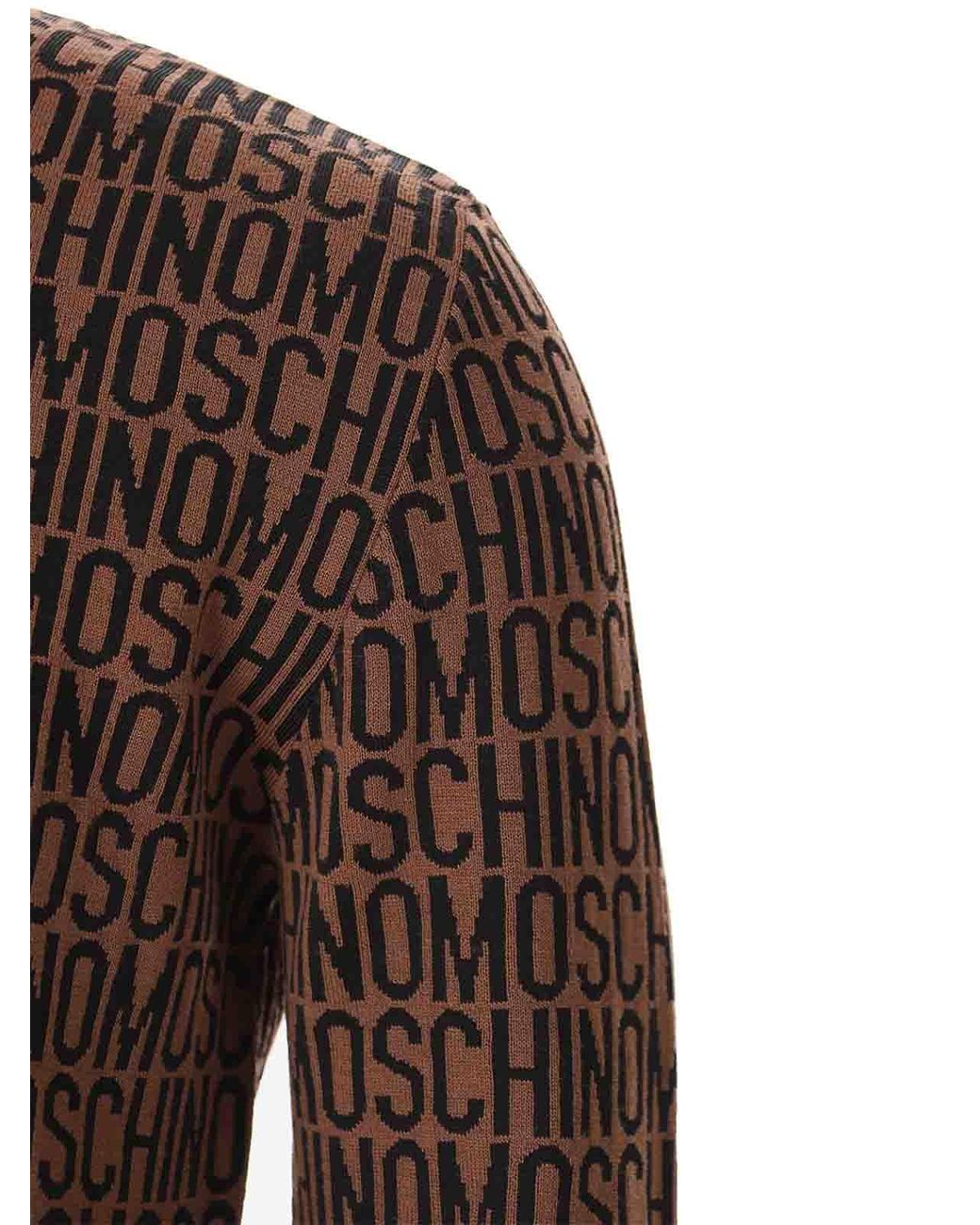 Moschino Brown Turtle Neck Logo for men