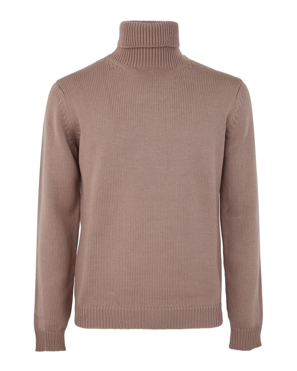 Nuur Brown Long Sleeve Turtle Neck Sweater for men