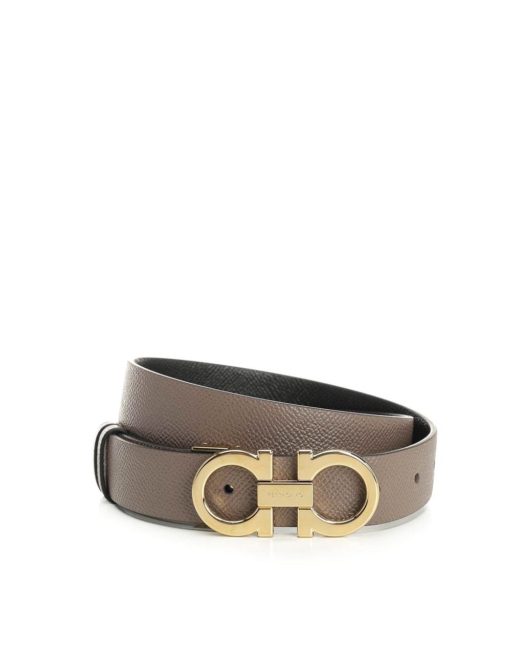 Ferragamo Black Reversible And Adjustable Belt