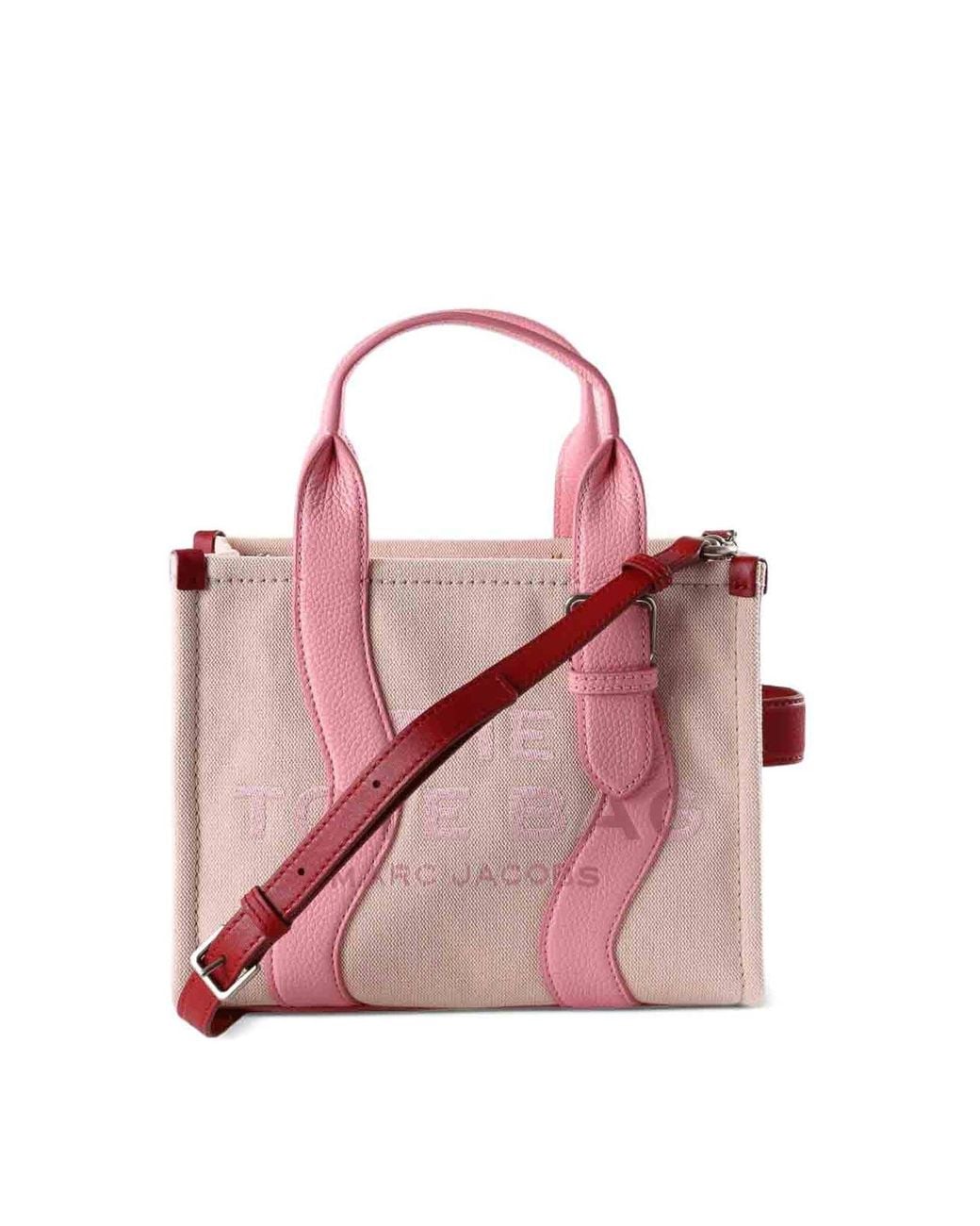 Marc Jacobs Pink The Small Wavy Canvas Tote Bag