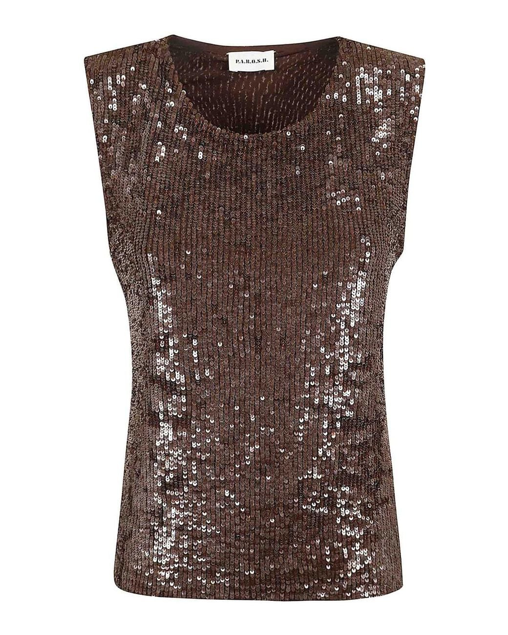 Blusa P.A.R.O.S.H. de color Brown