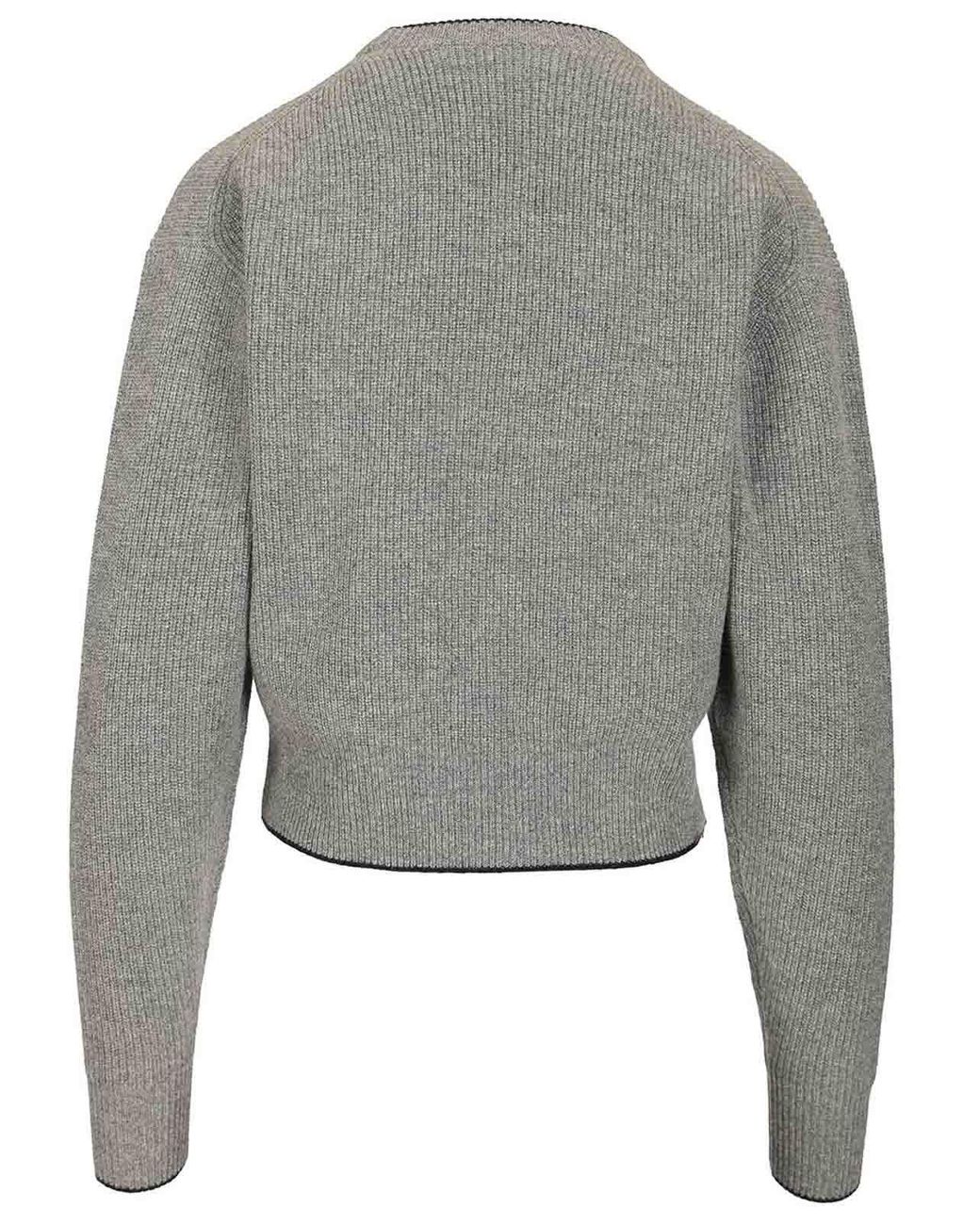 Chloé Gray Cropped Fitted Shirt With Logo