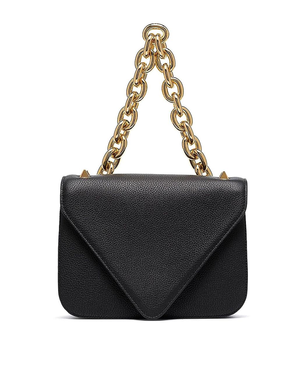 Bottega Veneta Black Leather Flap Bag