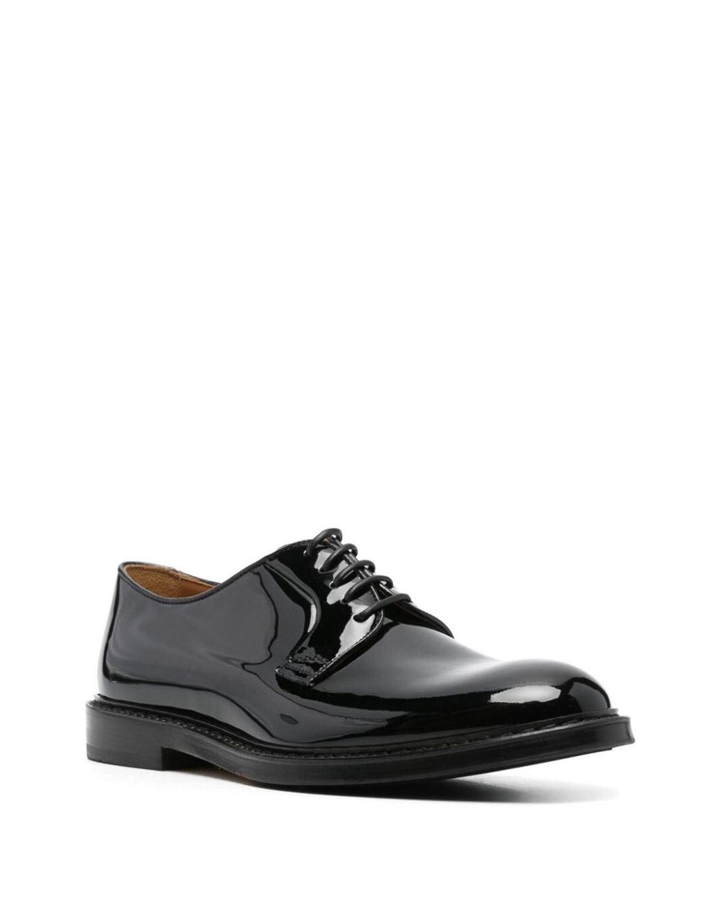 Doucal's Black Derby Lace Up Skin for men