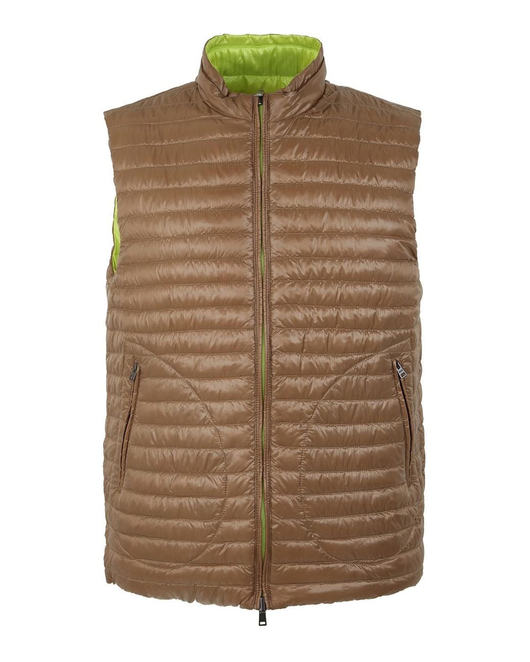 Herno Green Nylon Ultralight Reversible Gilet for men