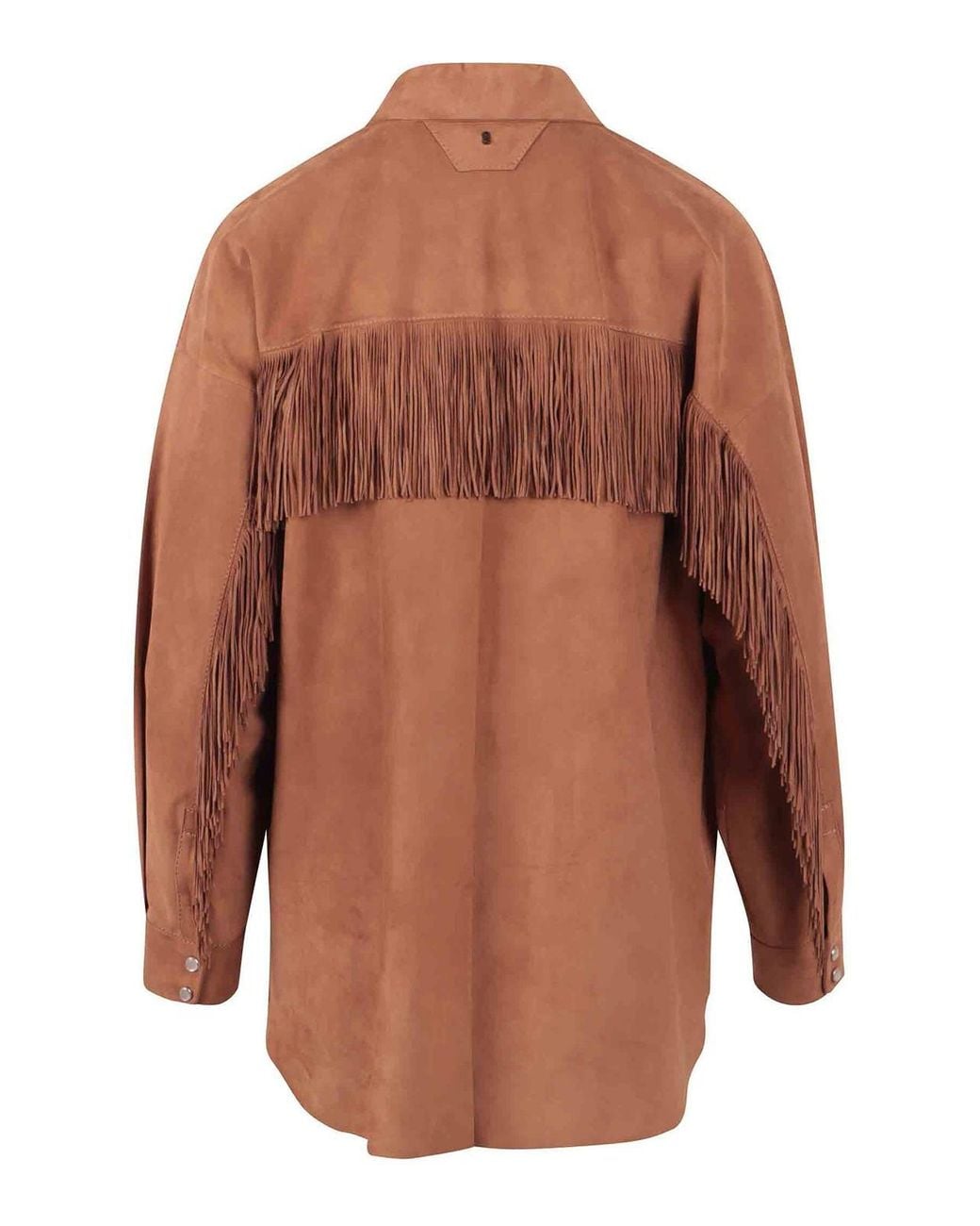 Salvatore Santoro Brown Jacket With Fringes On The Back