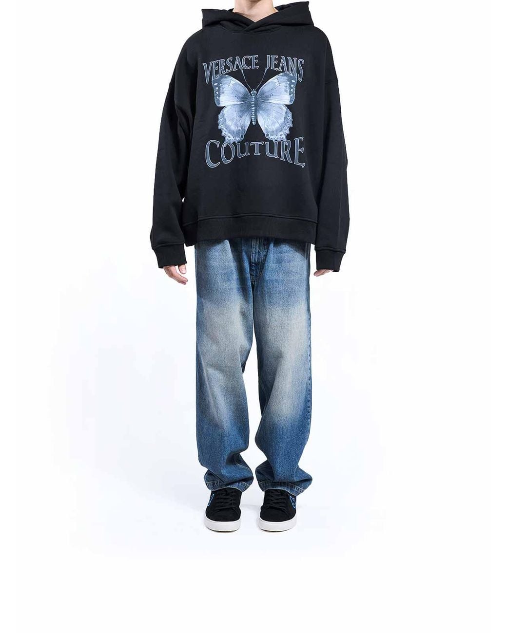 Versace Jeans Couture Blue Butterfly Hoodie for men