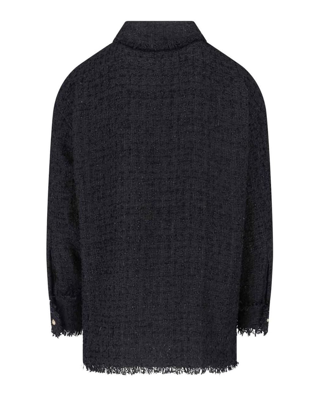 Balmain Blue Tweed Shirt