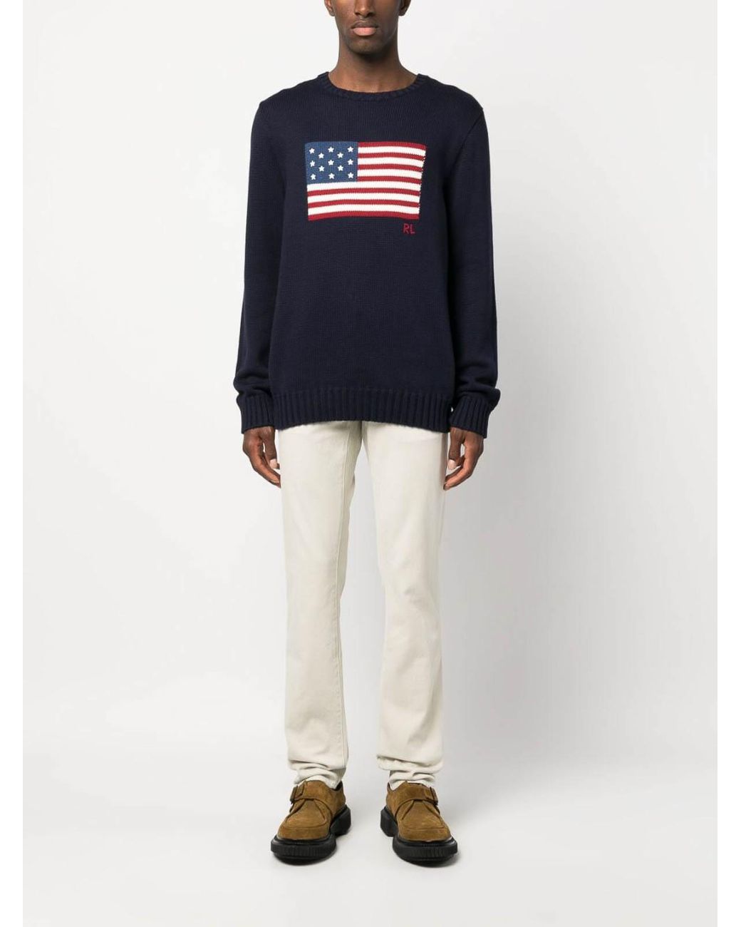 Polo Ralph Lauren Blue Round-Neck Knitwear for men