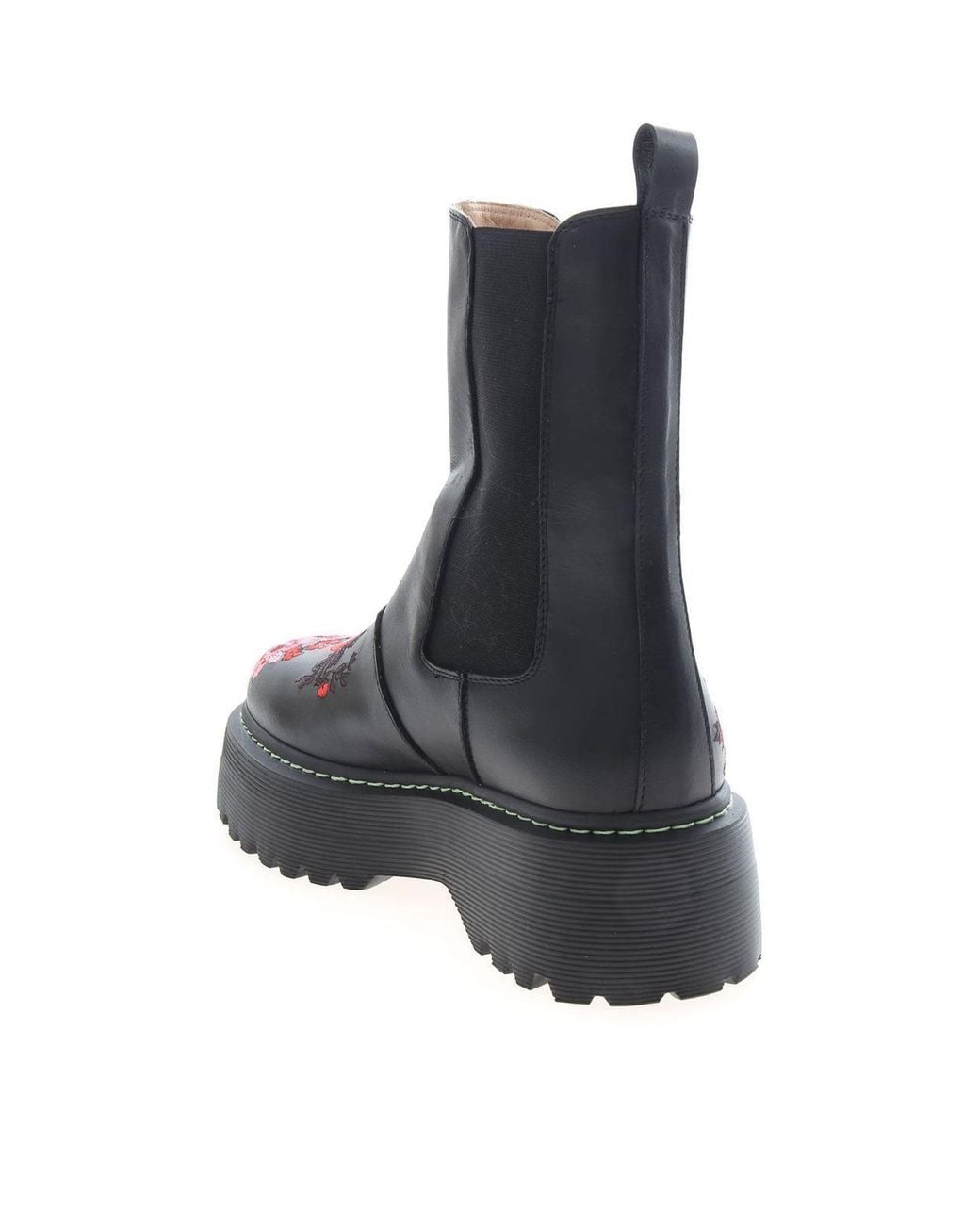 Vivetta Black Embroidered Chelsea Boots