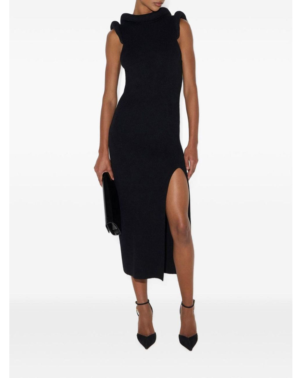 Elisabetta Franchi Black Elegant Maxi Dress