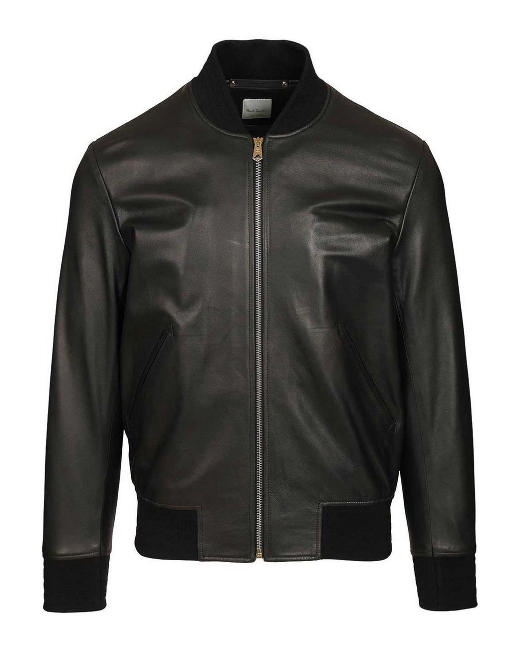 Paul Smith Black Lambskin Bomber Jacket for men