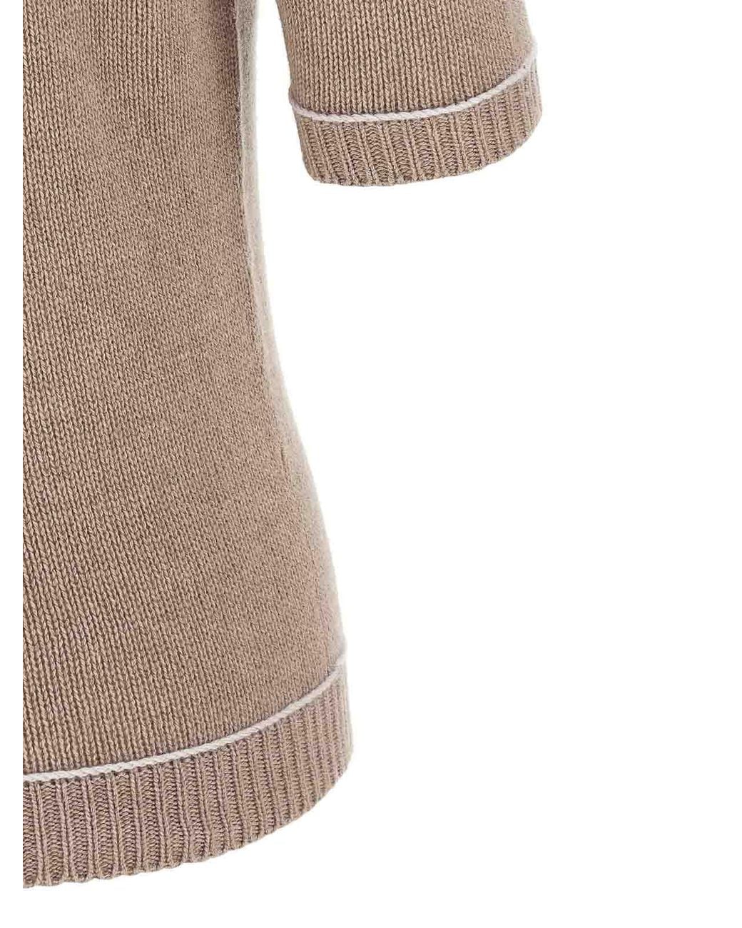 Fabiana Filippi Brown Gauze Sweater