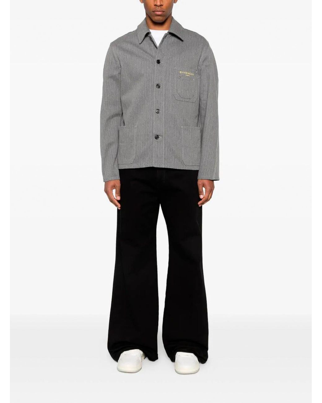Givenchy Gray Patch Pockets Jacket for men