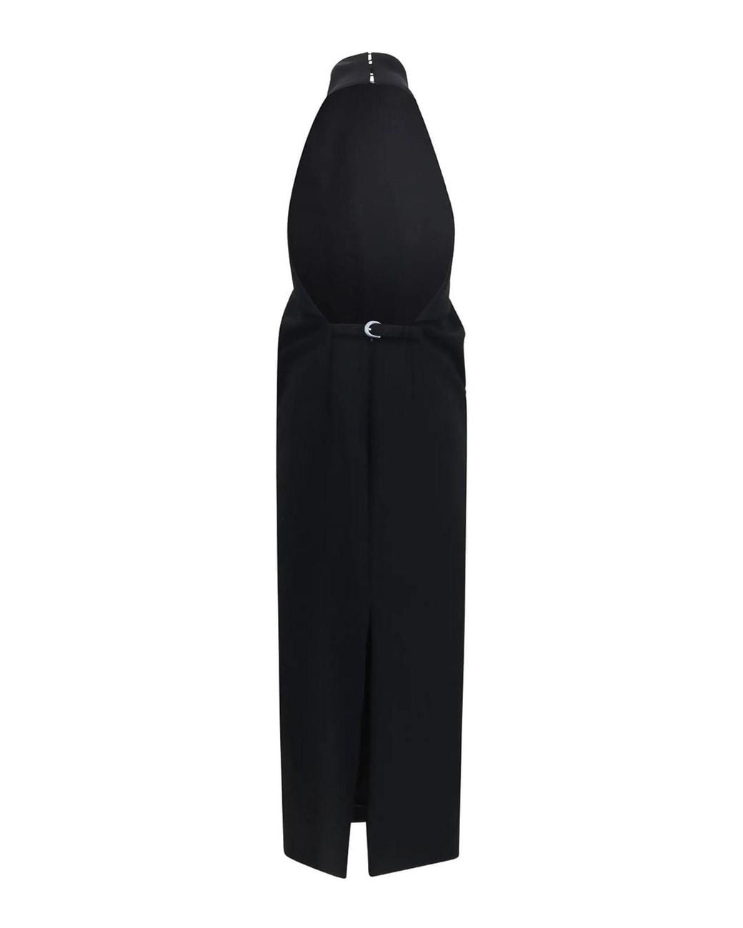 Khaite Black Roxanne High-Necked Dress