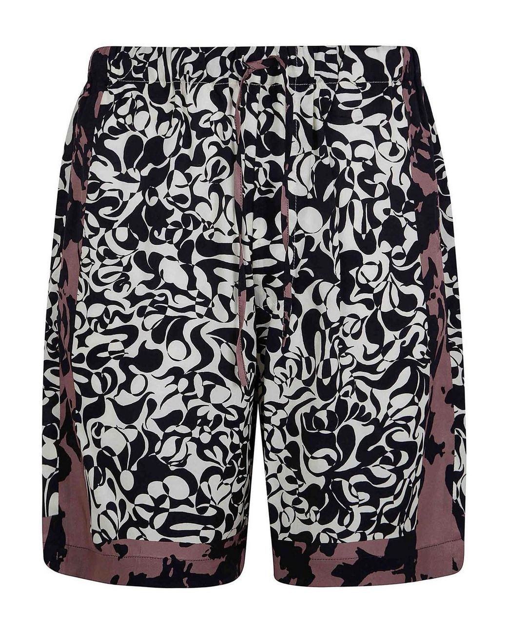 Dries Van Noten Black Piperi Printed Shorts for men
