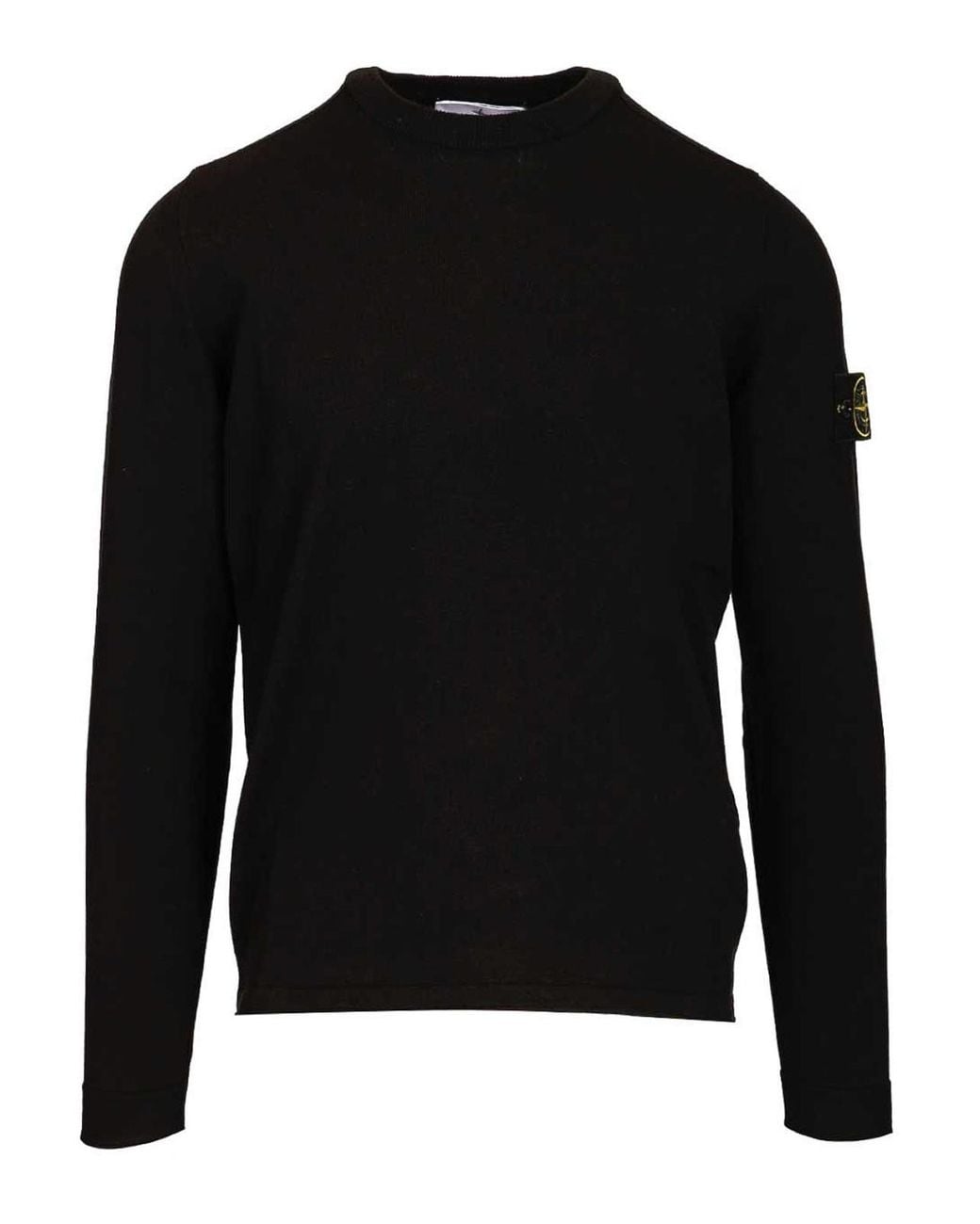 Stone Island Black Lightweight Organic Cotton Sweater for men