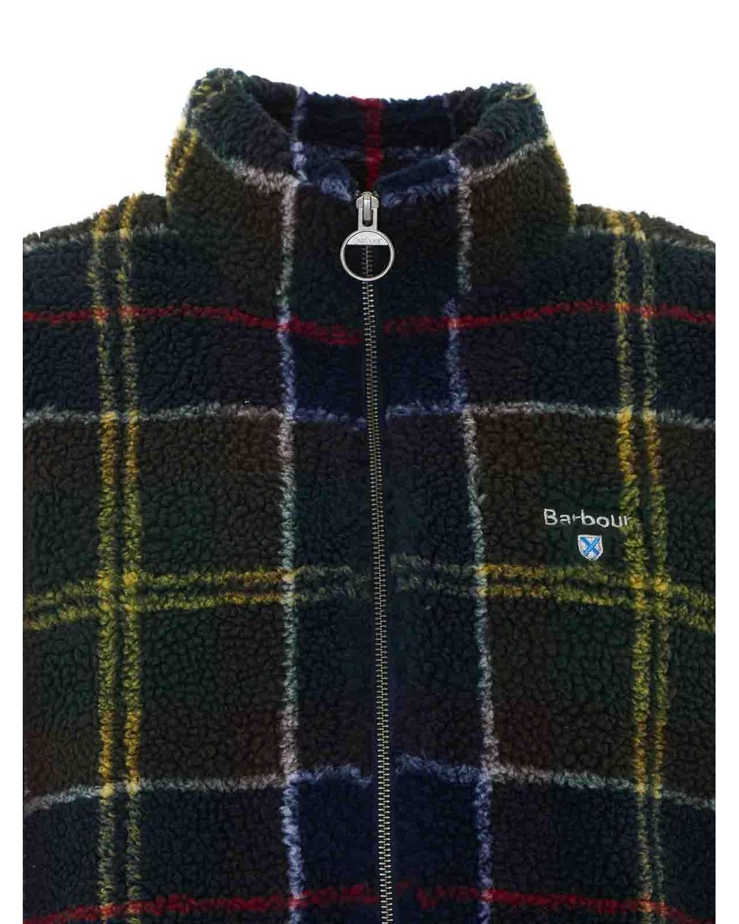 Barbour Blue Tartan Zip Jacket for men