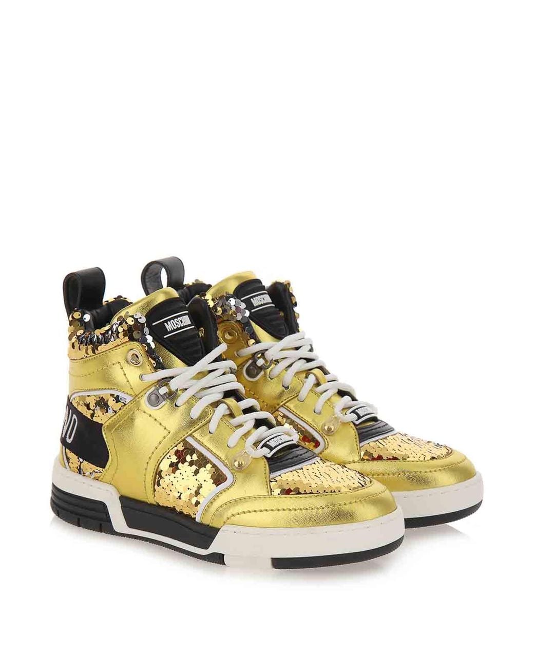Baskets Moschino en coloris Metallic