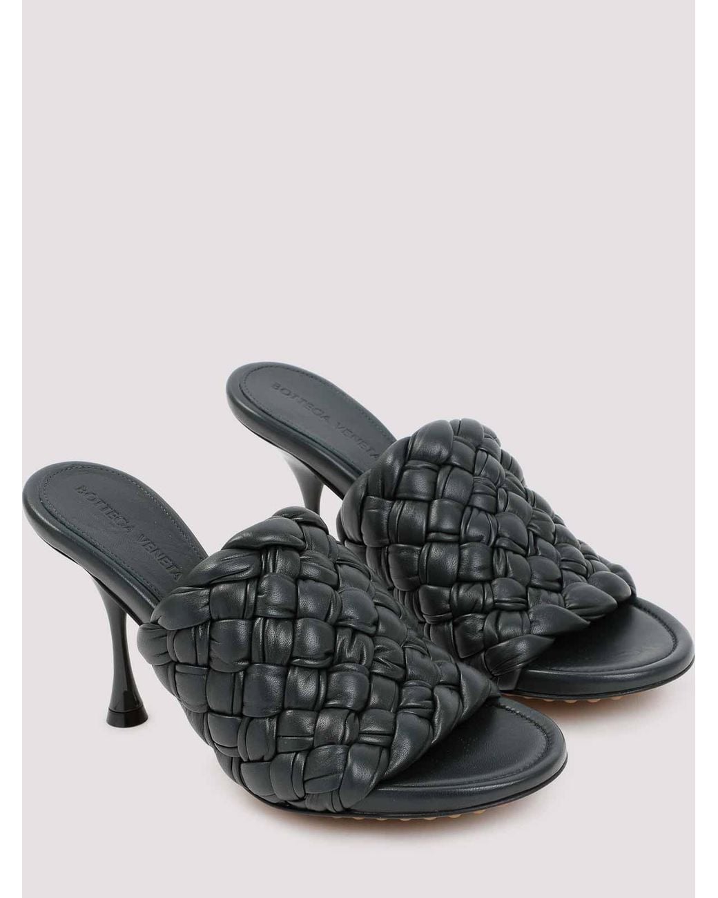 Bottega Veneta Black Dot Wave Sandals