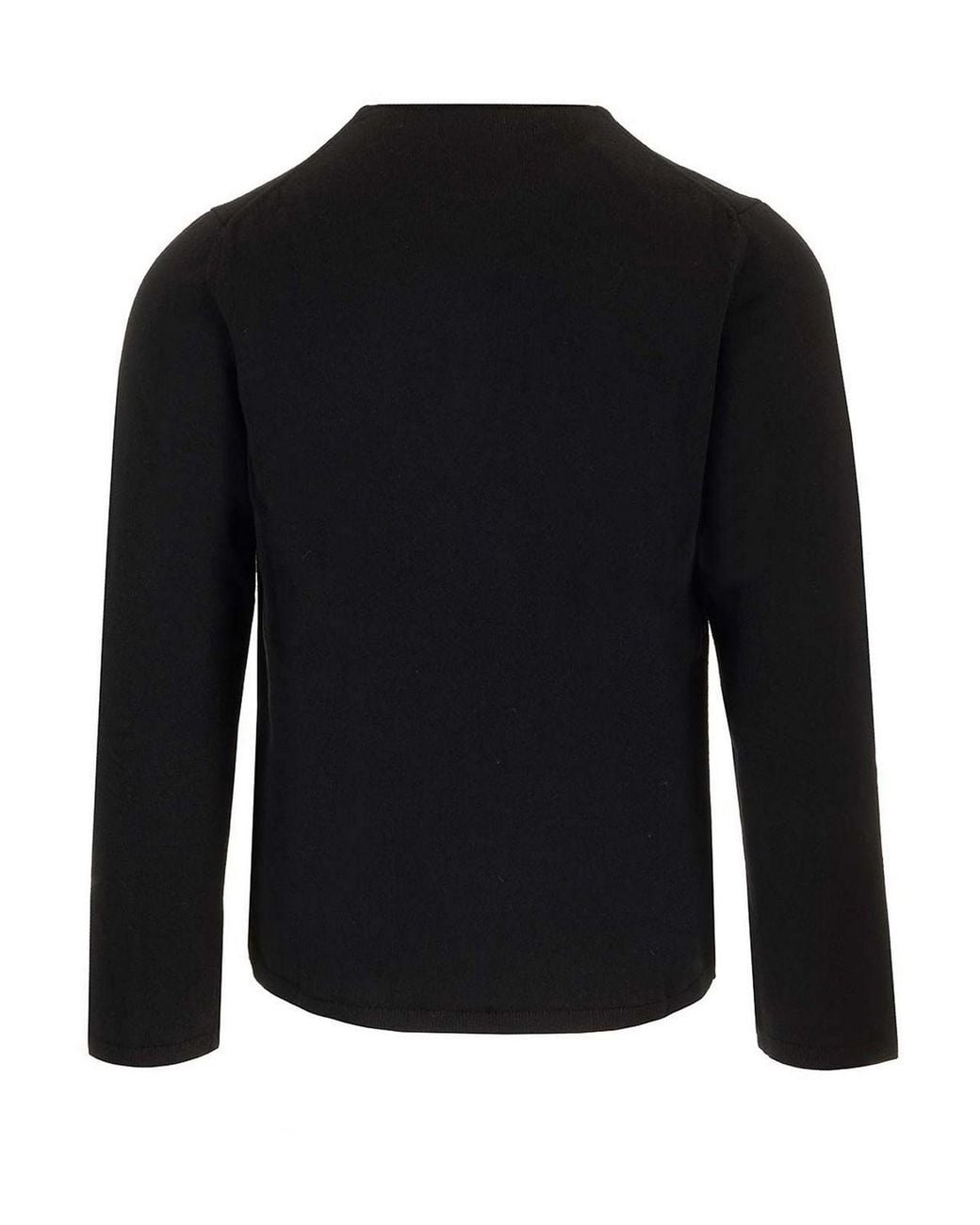 Comme des Garçons Black Wool Crewnewck Sweater With Embroidery for men