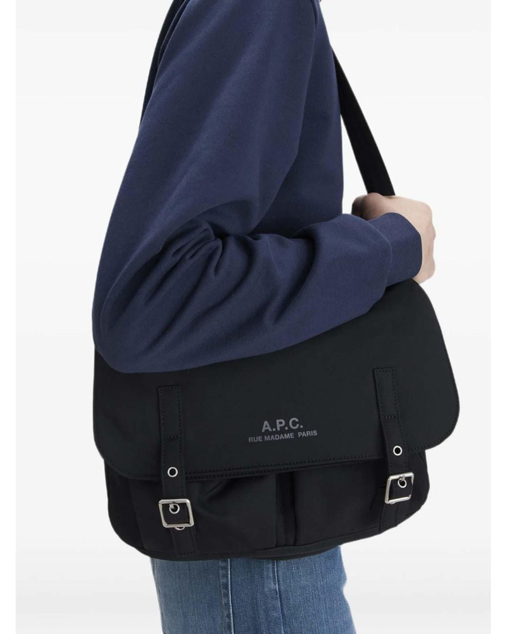 A.P.C. Black Bum Bag for men
