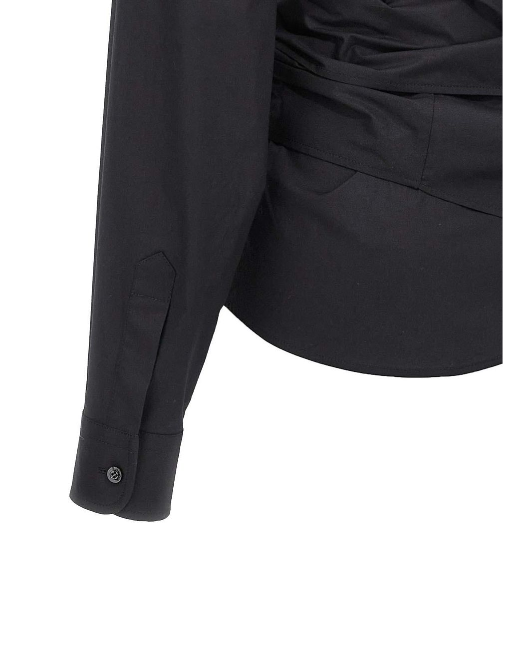 Moschino Blue One-Shoulder Shirt