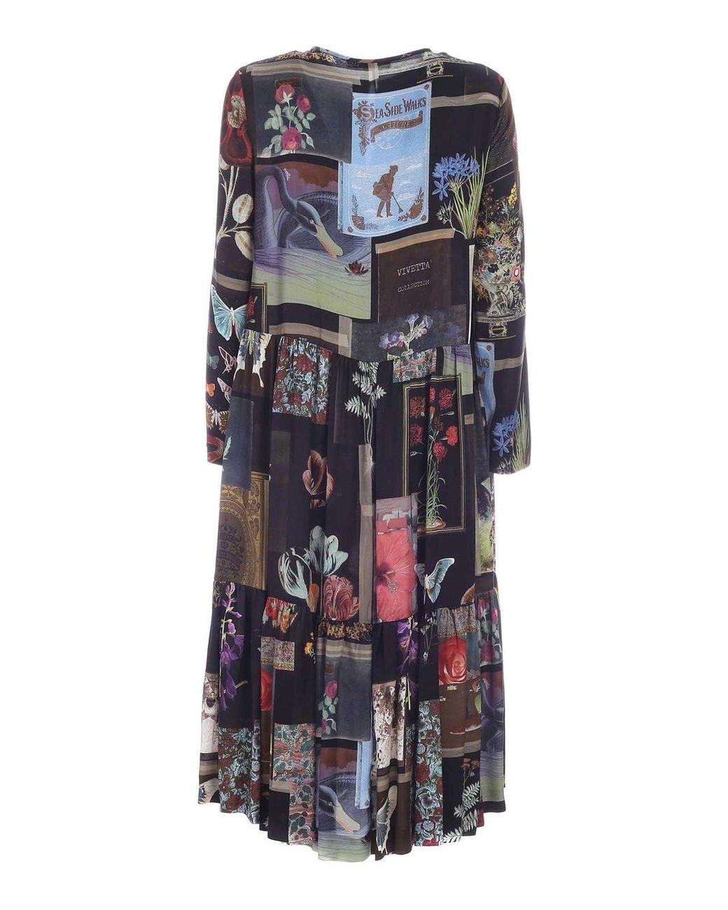 Vivetta Multicolor Printed Flounced Dress