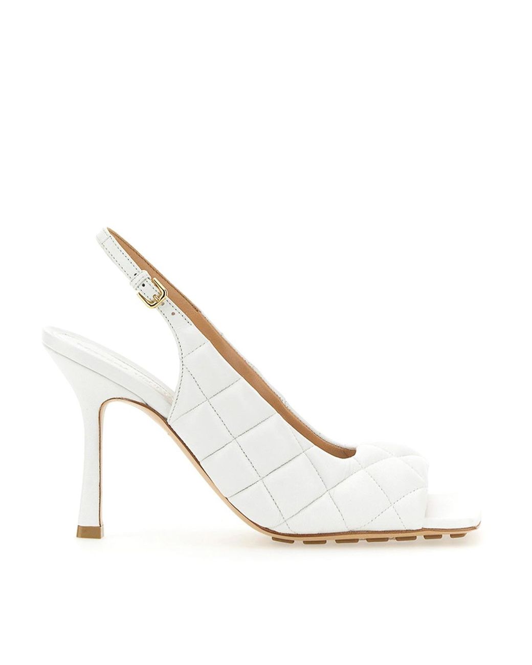Bottega Veneta White Slingback Sandal Padded