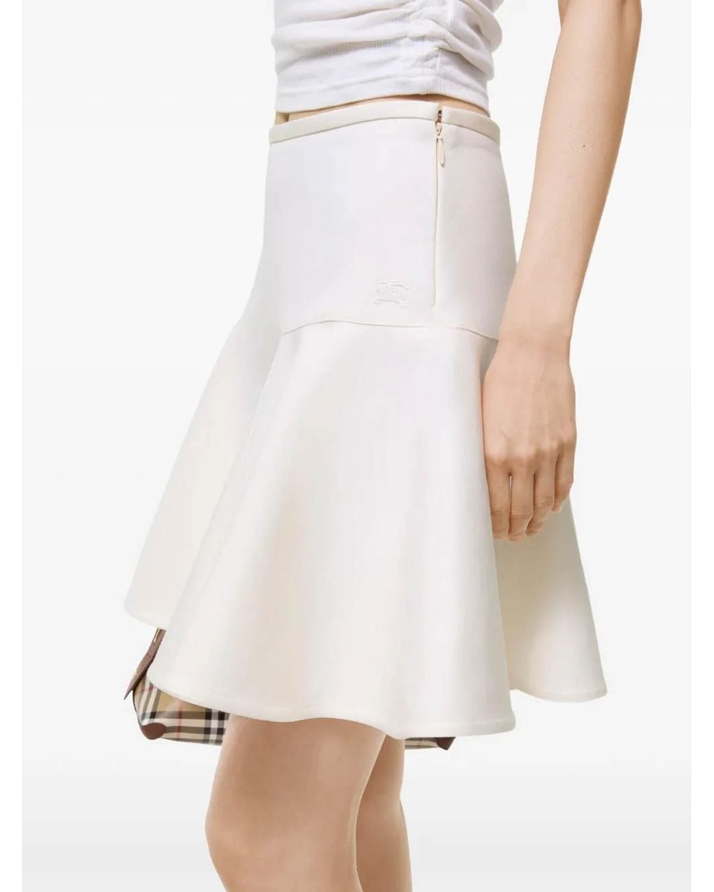 Burberry White Skirt