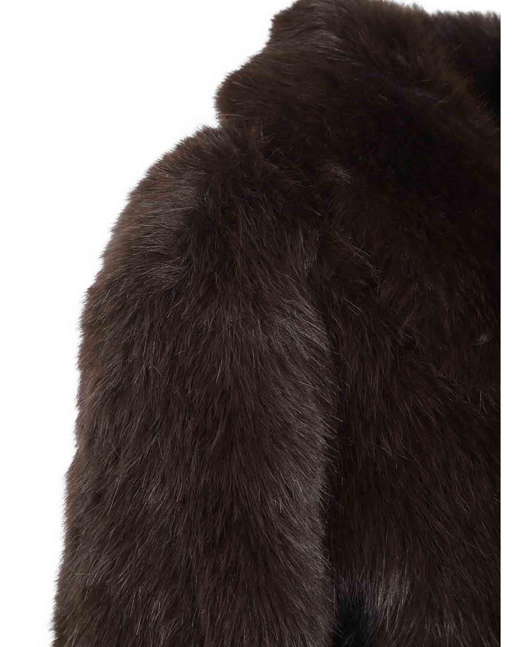 Frankie Shop Brown Hope Faux Fur Jacket