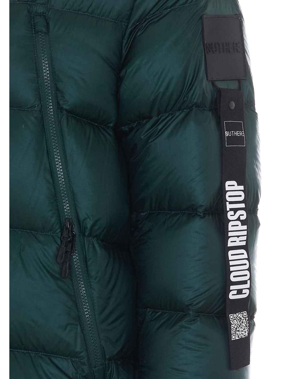 OUTHERE Green Stripe Down Jacket for men