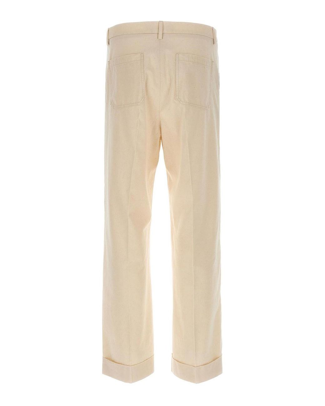 Valentino Garavani Natural Turn-Up Trousers for men
