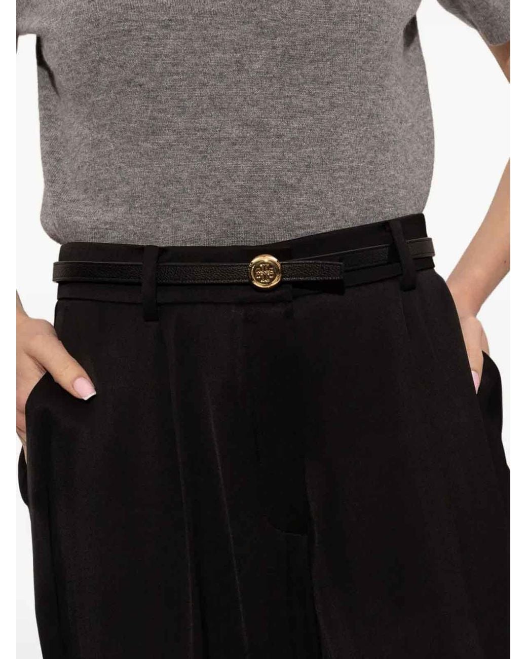 Tory Burch White Romy Reversible Belt