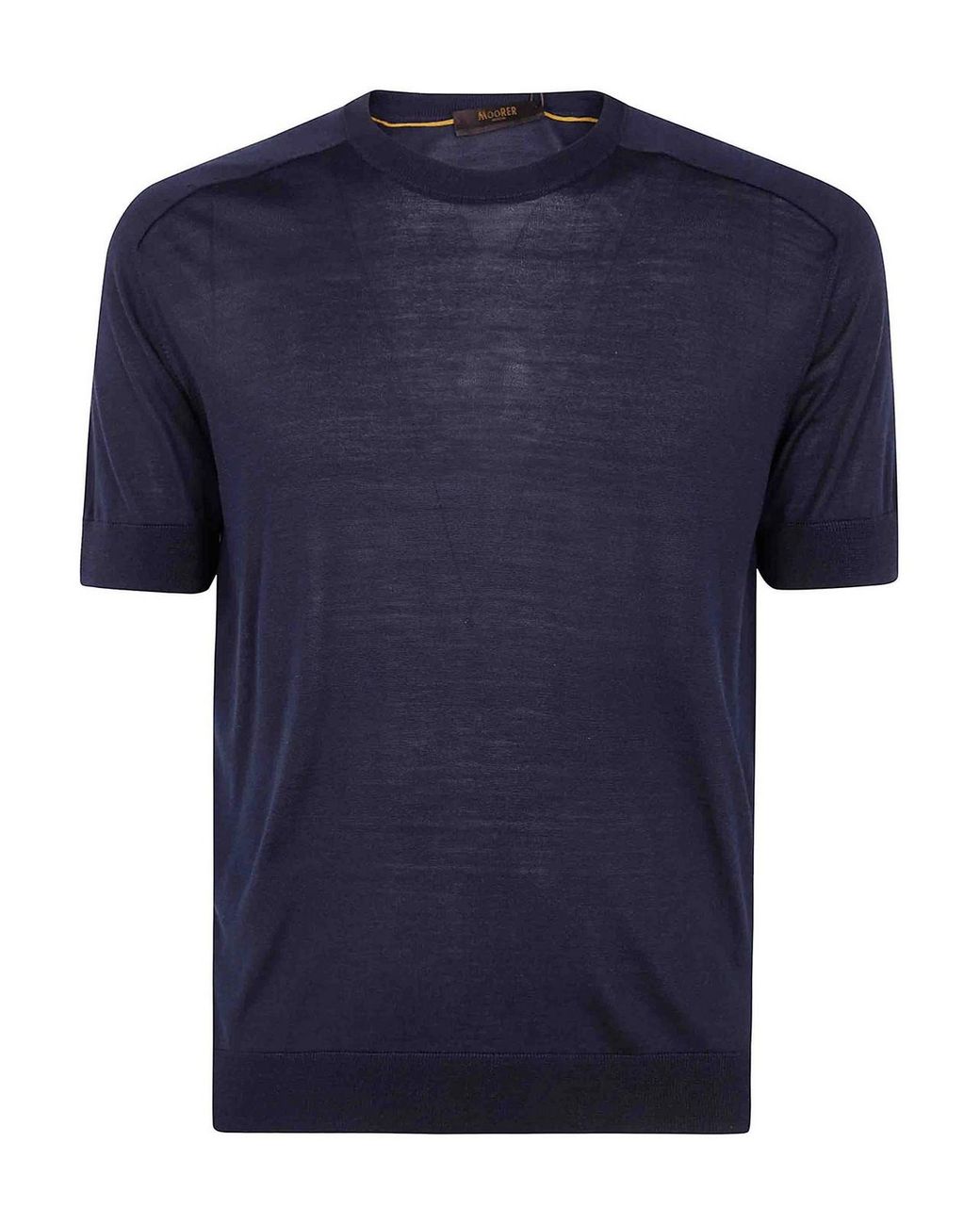 Moorer Blue Norris Short Sleeves Sweater for men