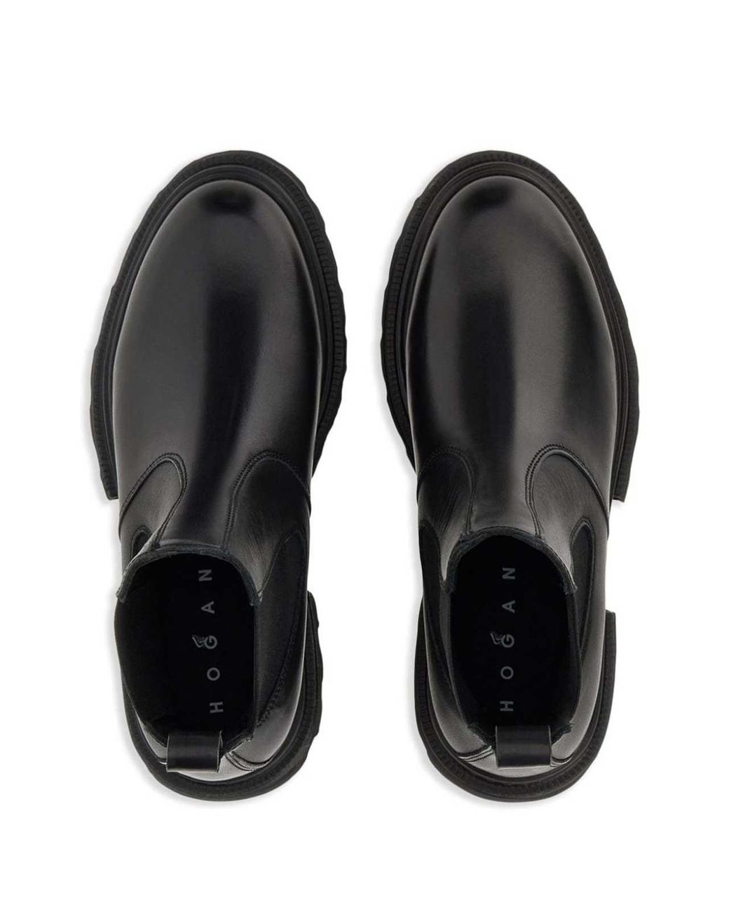Hogan Black Mini Leather Chelsea Ankle Boots