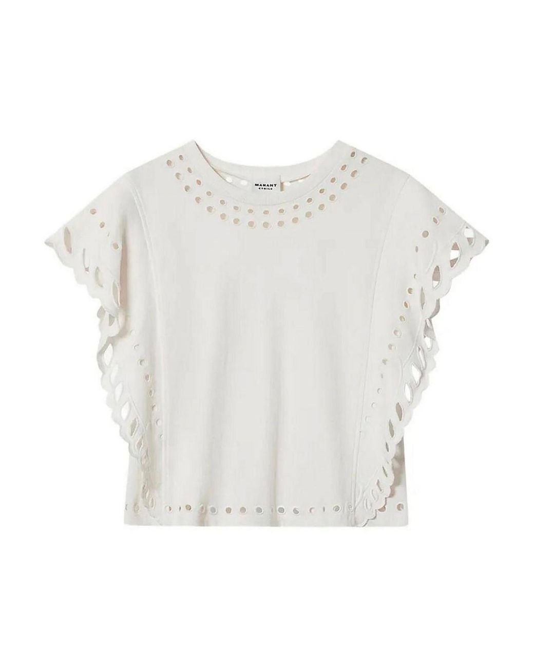Isabel Marant White Odyle Cotton Top