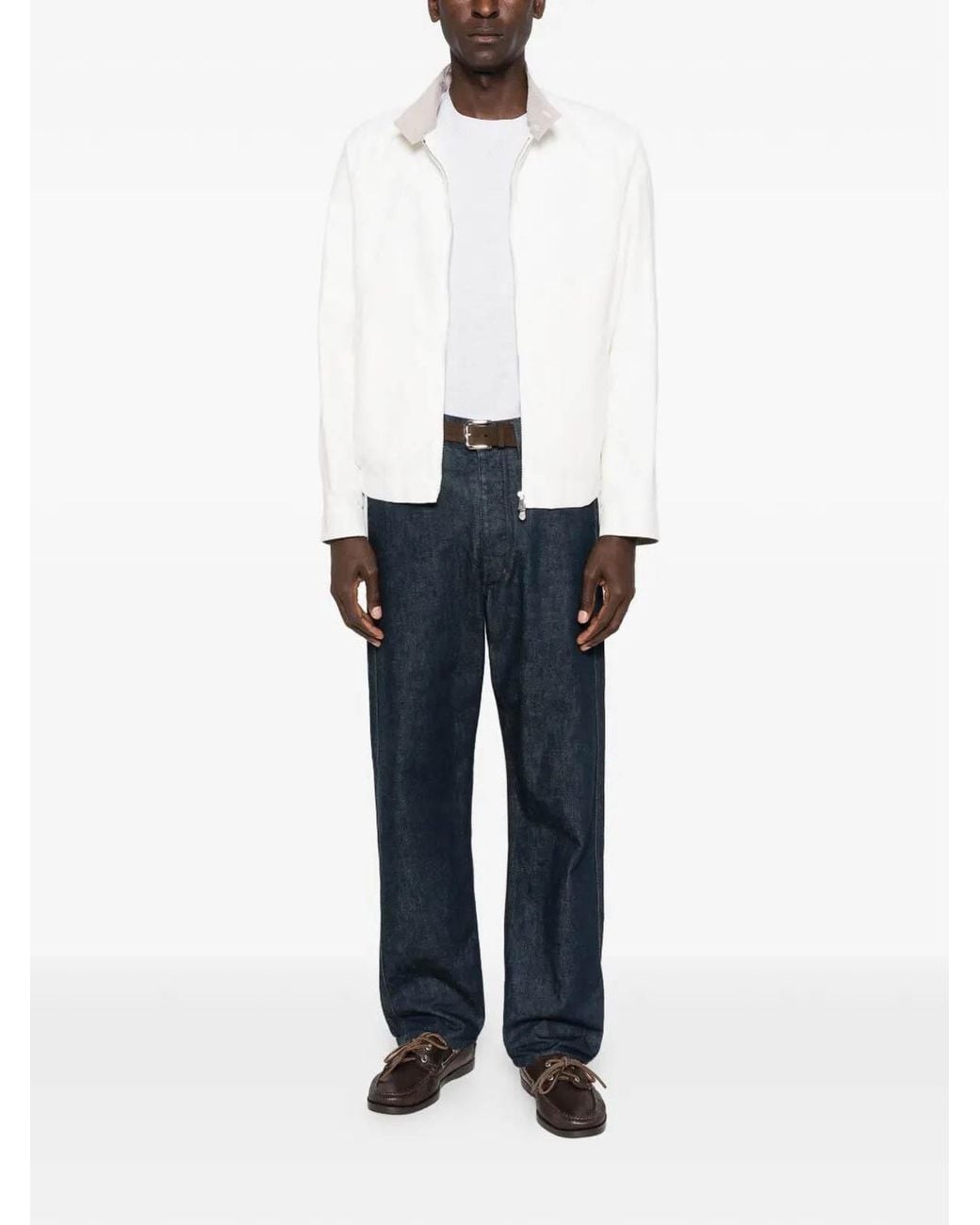 Brunello Cucinelli White Bomber Jacket for men