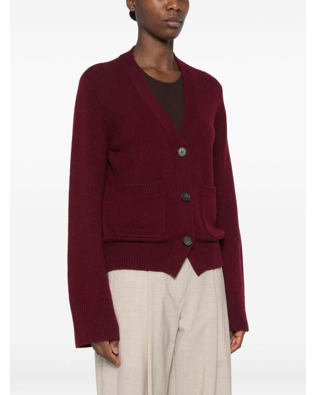 Lisa Yang Red Danni Cashmere Cardigan