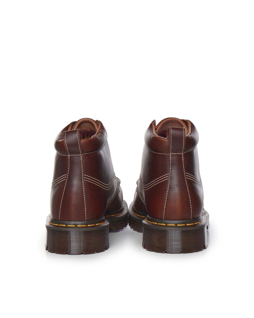 Dr. Martens Brown Lowell Leather Moc-Toe Chukka Boots for men