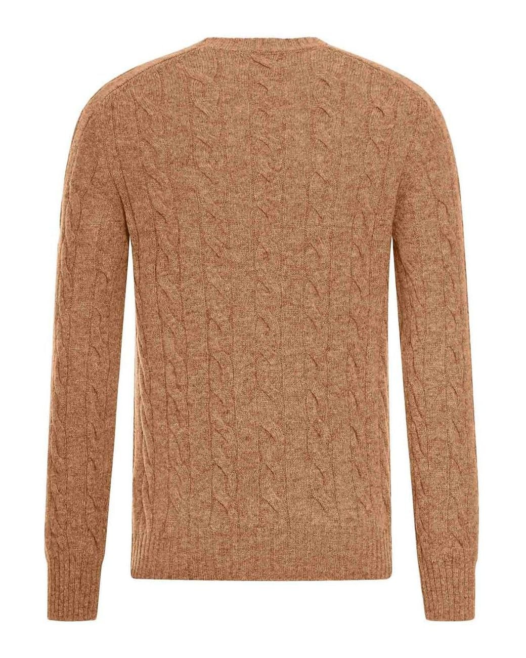 Nome Brown Wool Sweater for men